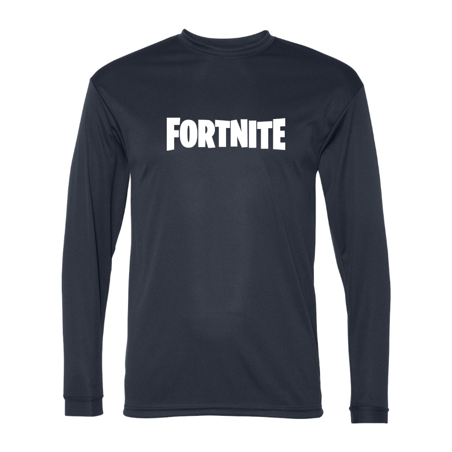 Men’s Fortnite Battle Royale Game- Polyester Long Sleeve T-Shirt