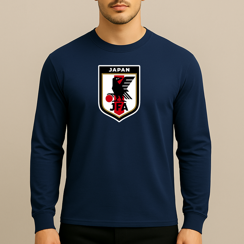 Men's Japan National Soccer Team Long Sleeve T-Shirt