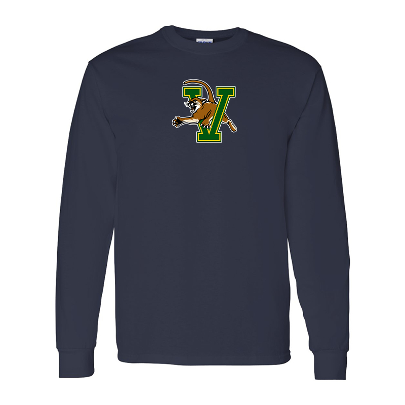 Men's Vermont Catamounts  Gildan Heavy Cotton Long Sleeve T-Shirt