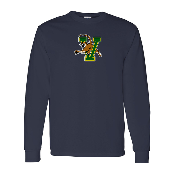 Men's Vermont Catamounts  Gildan Heavy Cotton Long Sleeve T-Shirt