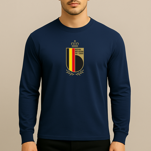 Men's Belgium National Soccer Team Long Sleeve T-Shirt