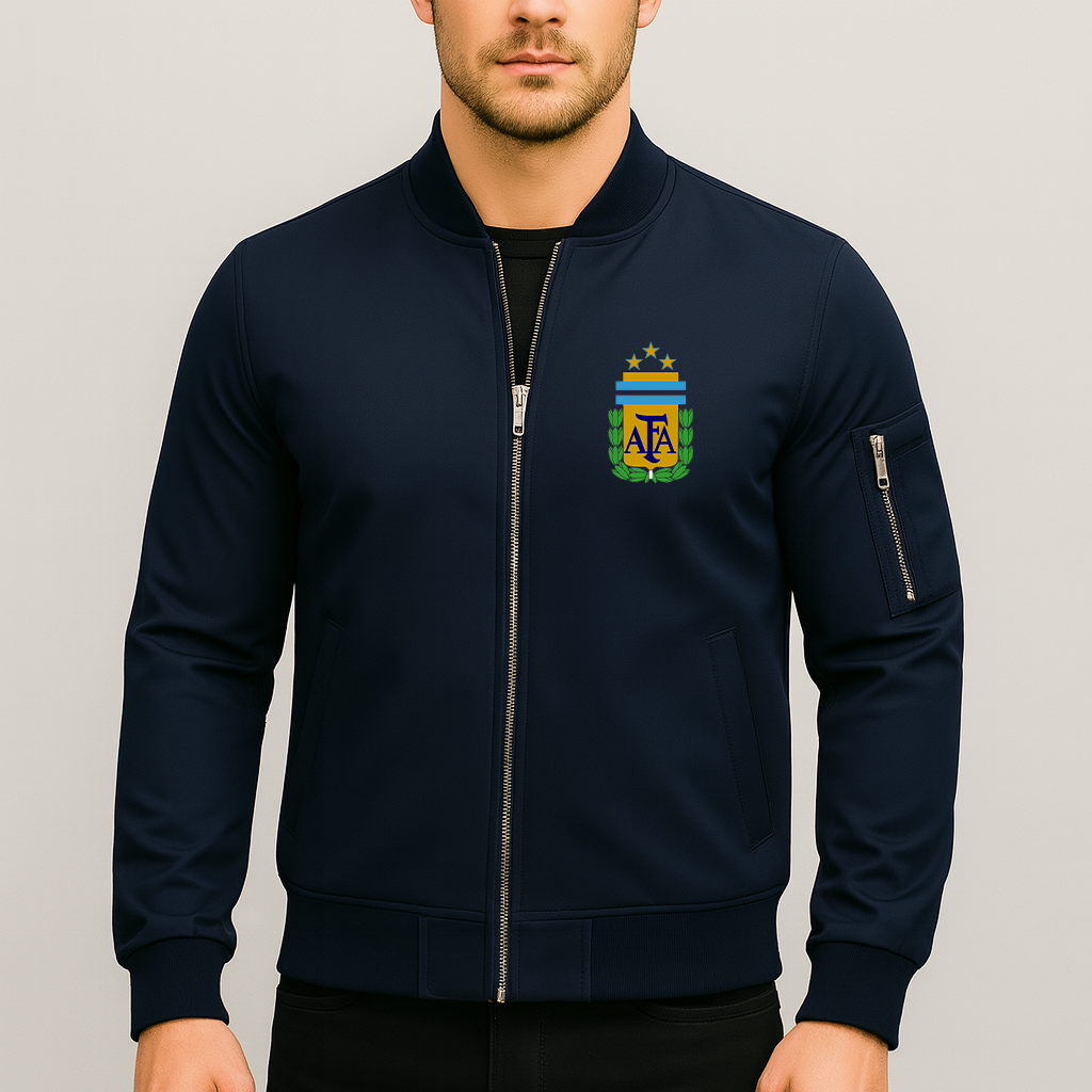 Men's Argentina National Soccer Team Lightweight Bomber Jacket