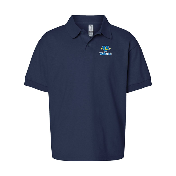 Youth Valero Gas Station Gildan Dry Blend Jersey Polo
