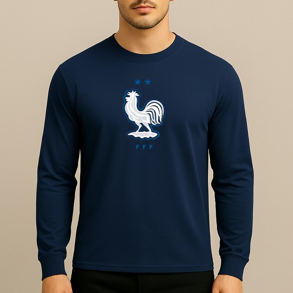 Men's France National Soccer Team  Long Sleeve T-Shirt