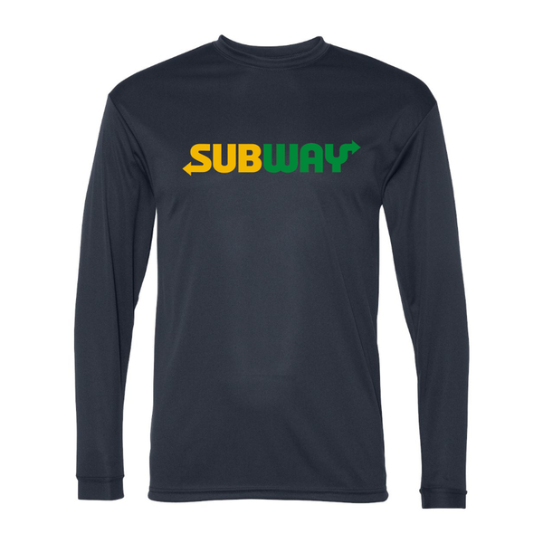 Men's Subway Polyester Long Sleeve T-Shirt