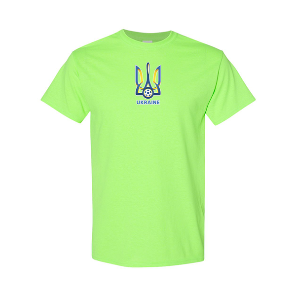 Men's Ukraine National Football Soccer Team Gildan Heavy Cotton T-Shirt