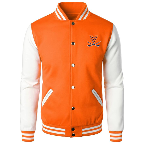 Men's  Virginia Cavaliers Varsity Baseball Jacket Cotton Blend Letterman Jackets