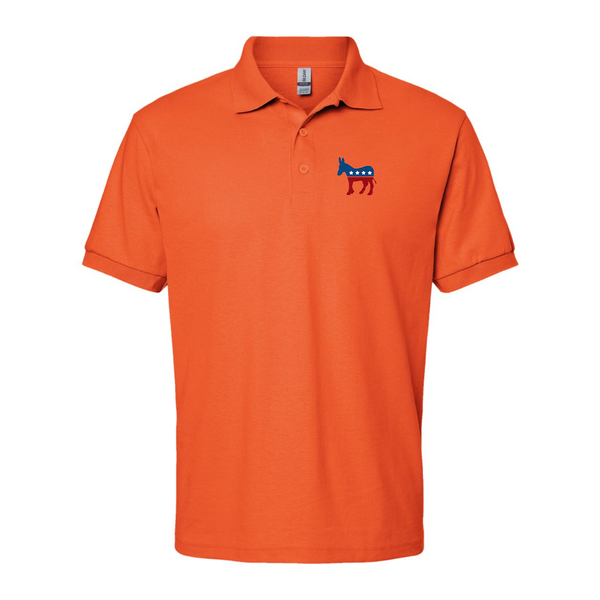 Men's Democrat Election Symbol Dry Blend Jersey Polo