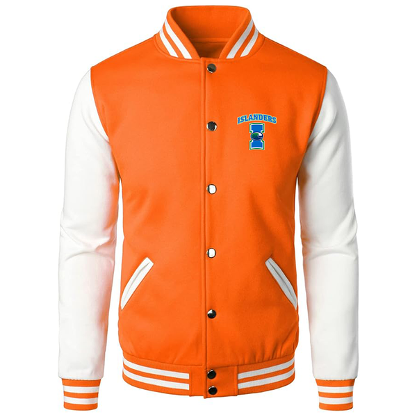 Men's Texas AM CC Islanders   Varsity Baseball Jacket Cotton Blend Letterman Jackets