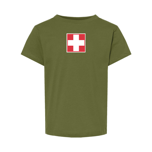 Switzerland National Football Soccer Team BELLA  CANVAS Toddler Jersey Tee