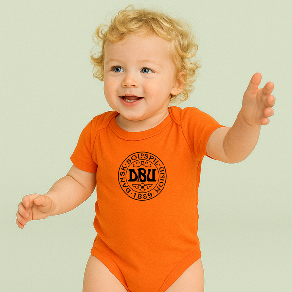 Baby Denmark Soccer Romper Onesie