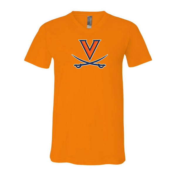 Men's Virginia Cavaliers BELLA + CANVAS - Jersey V-Neck T-Shirt