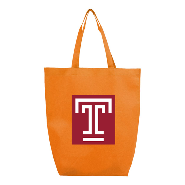 Temple Owls Q-Tees Non-Woven Gusset Bottom Tote