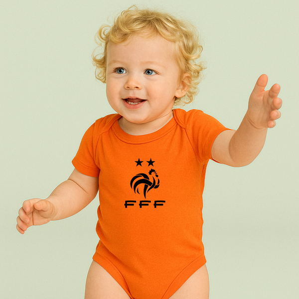 Baby France Soccer Romper Onesie