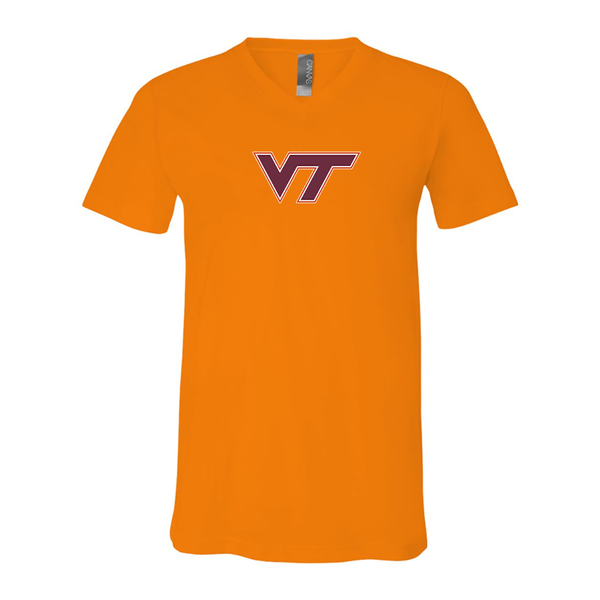 Virginia Tech Hokies BELLA  CANVAS - Jersey V-Neck T-Shirt