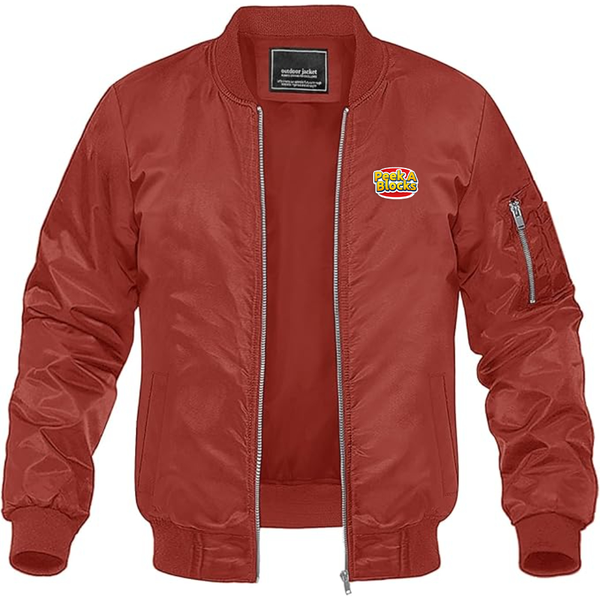 Men's  Peek A Blocks  Lightweight Bomber Jacket Windbreaker Softshell Varsity Jacket Coat