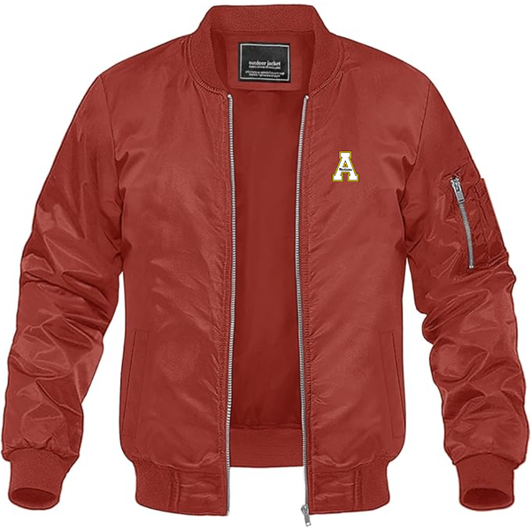 Men's Appalachian State Mountaineers Lightweight Bomber Jacket Windbreaker Softshell Varsity Jacket Coat