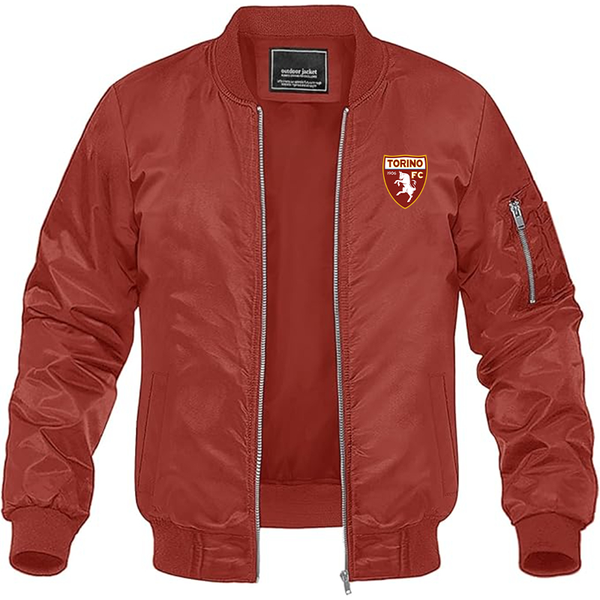 Men's Torino Soccer   Lightweight Bomber Jacket Windbreaker Softshell Varsity Jacket Coat