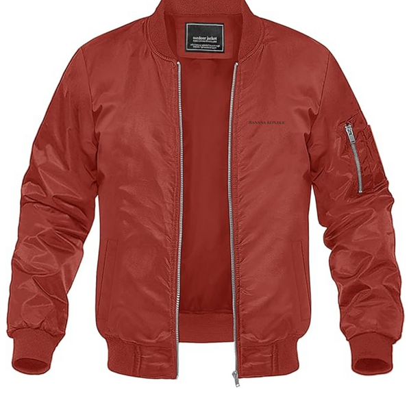 Men's Banana Republic Lightweight Bomber Jacket Windbreaker Softshell Varsity Jacket Coat