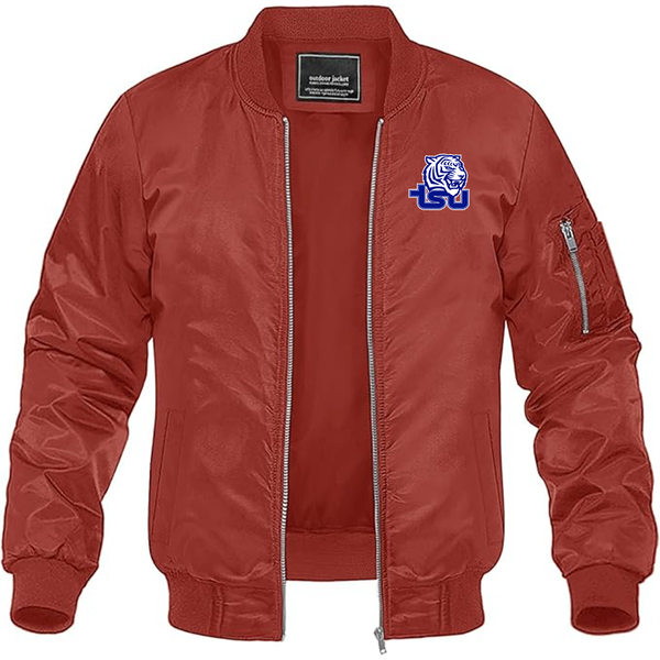 Men's Tennessee State Tigers Lightweight Bomber Jacket Windbreaker Softshell Varsity Jacket Coat