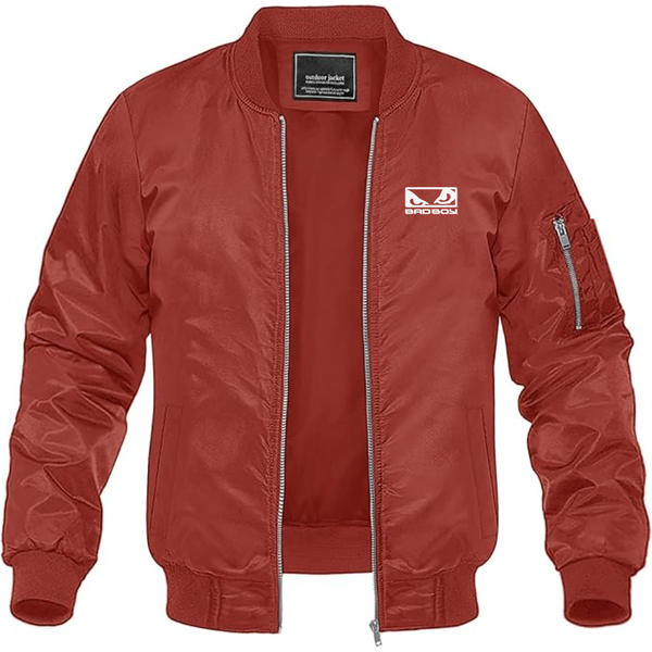 Men's Badboy Logo Lightweight Bomber Jacket Windbreaker Softshell Varsity Jacket Coat