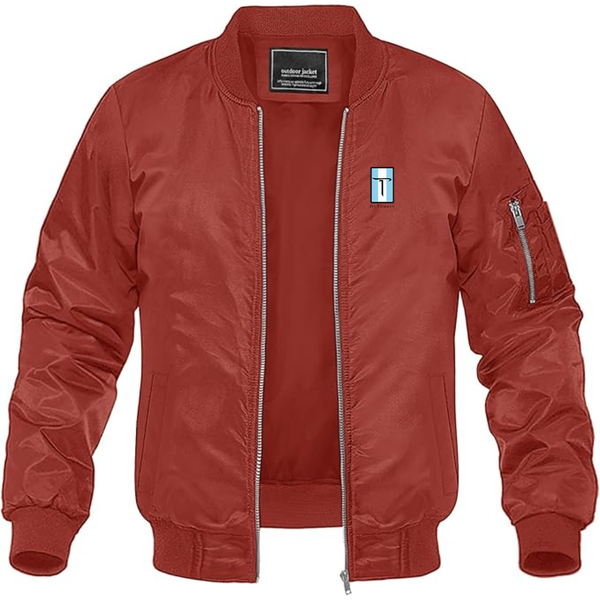 Men's De Tomaso Logo Lightweight Bomber Jacket Windbreaker Softshell Varsity Jacket Coat