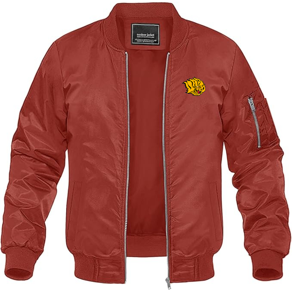 Men's  Arkansas PB Golden Lions Lightweight Bomber Jacket Windbreaker Softshell Varsity Jacket Coat