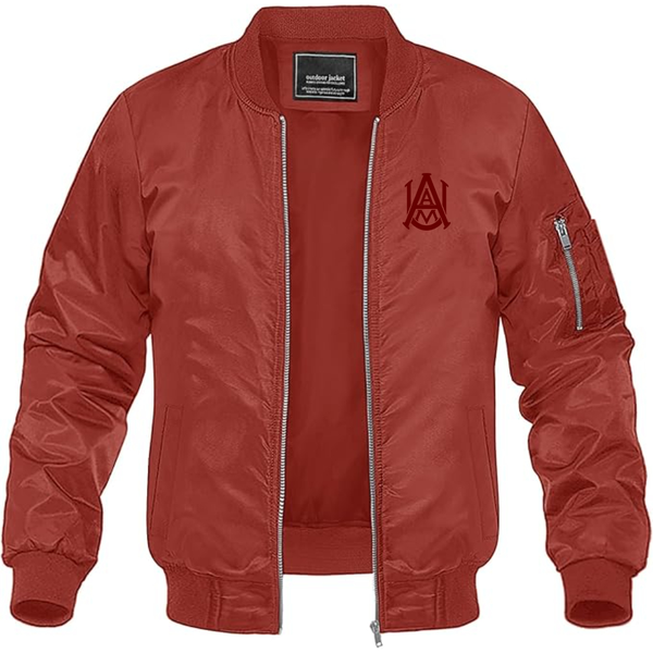 Men's Alabama AM Bulldogs   Lightweight Bomber Jacket Windbreaker Softshell Varsity Jacket Coat