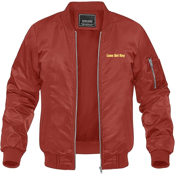 Men's Lana Del Rey  Logo Lightweight Bomber Jacket Windbreaker Softshell Varsity Jacket Coat