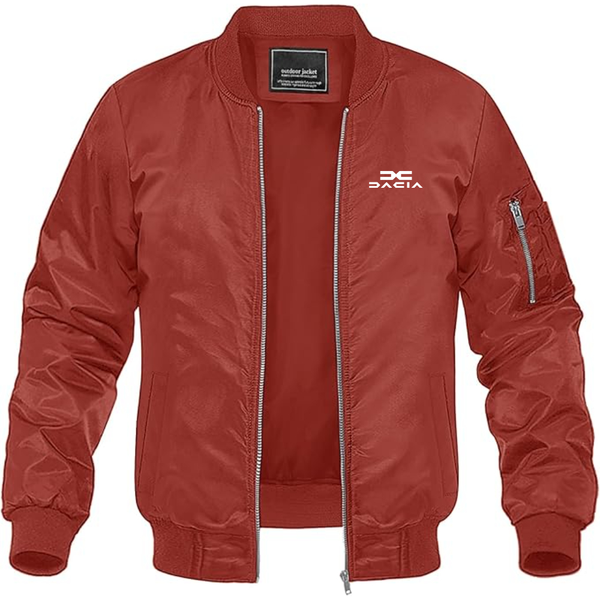 Men's Dacia Logo Lightweight Bomber Jacket Windbreaker Softshell Varsity Jacket Coat