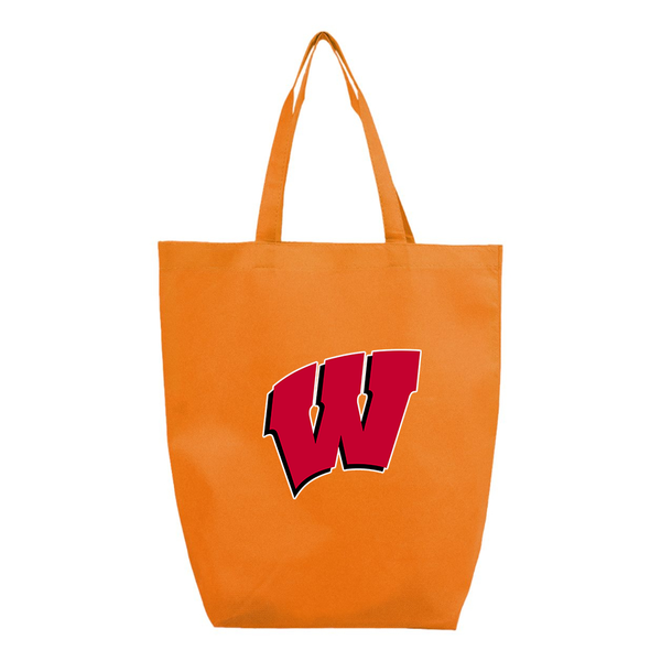 Wisconsin Badgers Q-Tees Non-Woven Gusset Bottom Tote