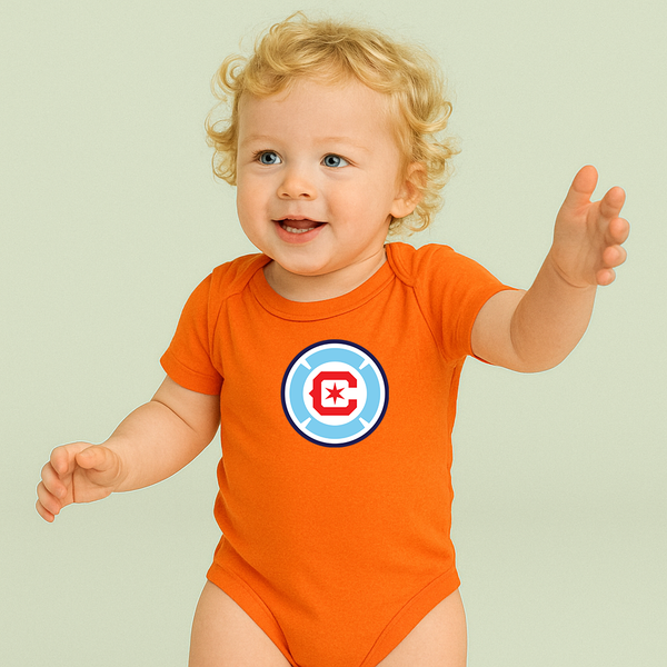 Chicago Fire Soccer Baby Romper Onesie
