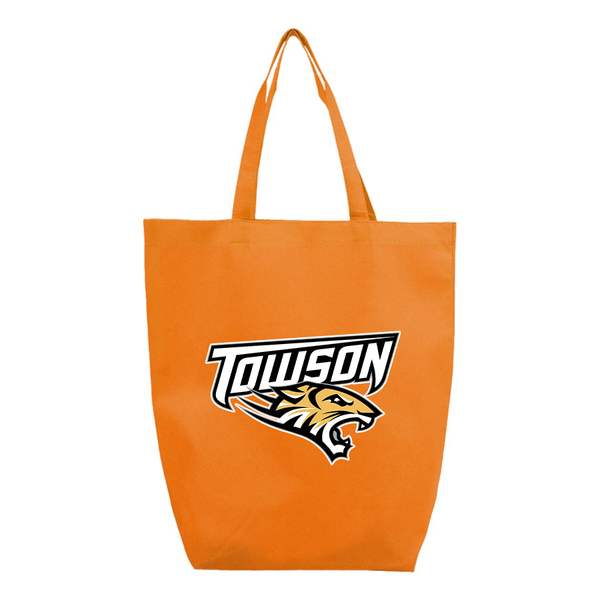 Towson Tigers Q-Tees Non-Woven Gusset Bottom Tote