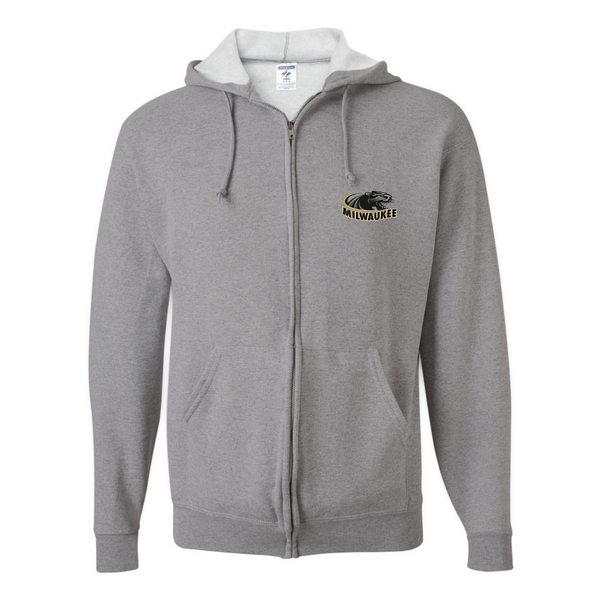 Men's Wisconsin Milwaukee Panthers JERZEES NuBlend Full-Zip Hooded Sweatshirt
