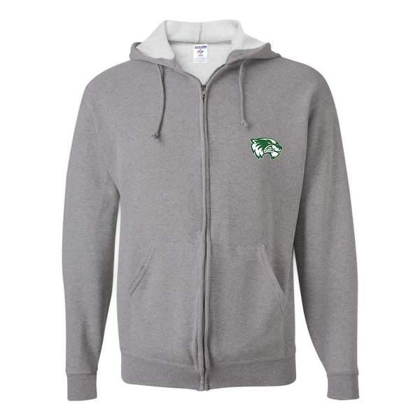Men's Utah Valley Wolverines JERZEES NuBlend Full-Zip Hooded Sweatshirt