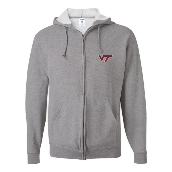 Men's Virginia Tech Hokies JERZEES NuBlend Full-Zip Hooded Sweatshirt