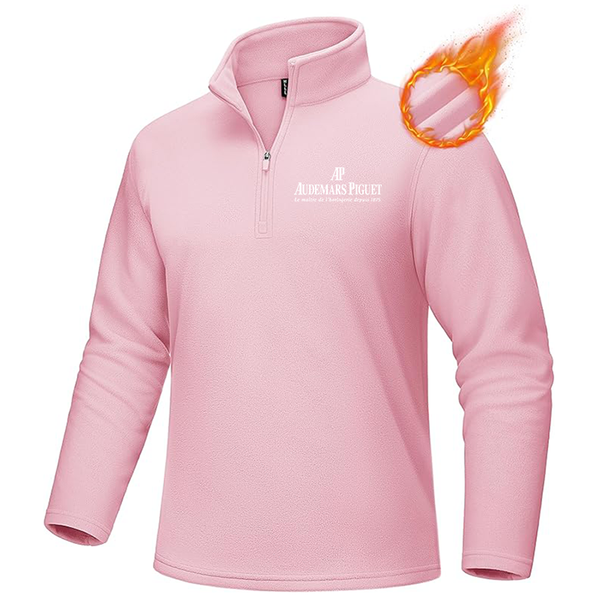 Men's Audemars-Piguet MAGCOMSEN Men_s Quarter-Zip Pullover Polar Fleece Sweatshirt Stand Collar Long Sleeve Shirt for Men Thermal Winter Fall