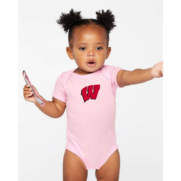 Wisconsin Badgers Rabbit Skins Infant Baby Rib Bodysuit