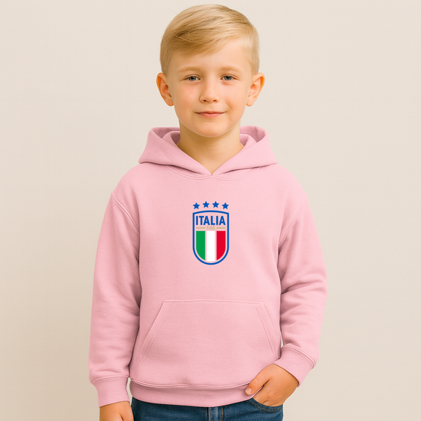 Youth Kids Italy National Soccer Team Pullover Hoodie