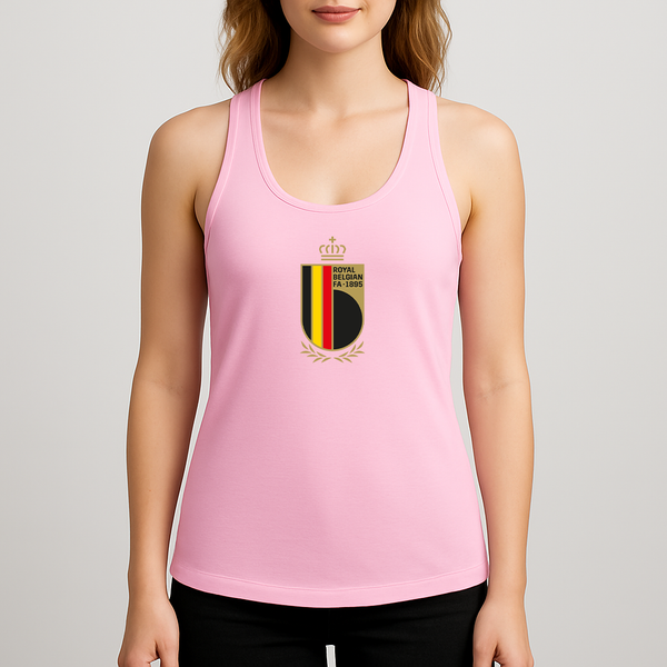 Women's Belgium National Soccer Team Racerback Tank Top