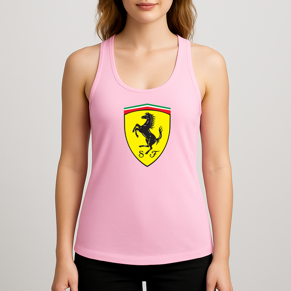 Women's Ferrari Motorsport Car Racerback Tank Top