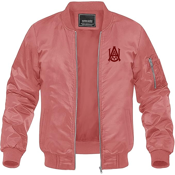 Men's Alabama AM Bulldogs   Lightweight Bomber Jacket Windbreaker Softshell Varsity Jacket Coat