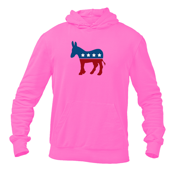 Men's  Democrat Election Symbol Softstyle Midweight Hooded Sweatshirt
