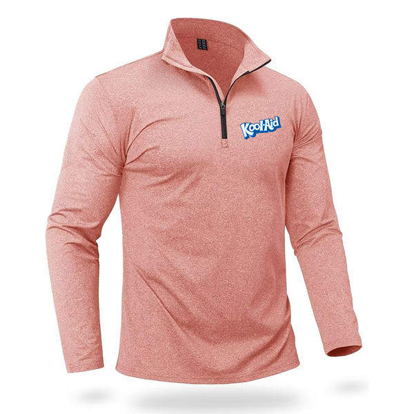 Men's Kool_aid_brand Boladeci Men_s Quarter Zip Pullover Premium Fleece Lined Heather Long Sleeve Golf Shirts Midweight 1_4 Half Zip Sweatshirts