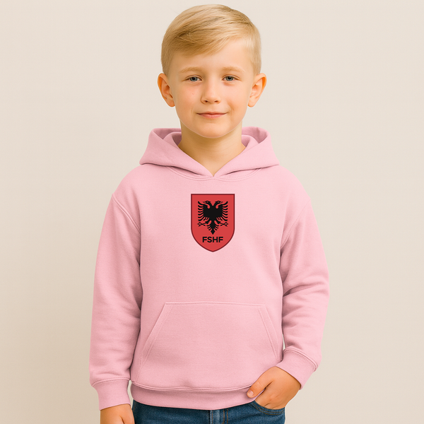 Youth Kids Albania National Soccer Team Pullover Hoodie