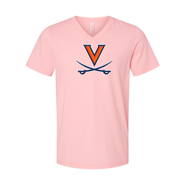 Men's Virginia Cavaliers BELLA + CANVAS - Jersey V-Neck T-Shirt