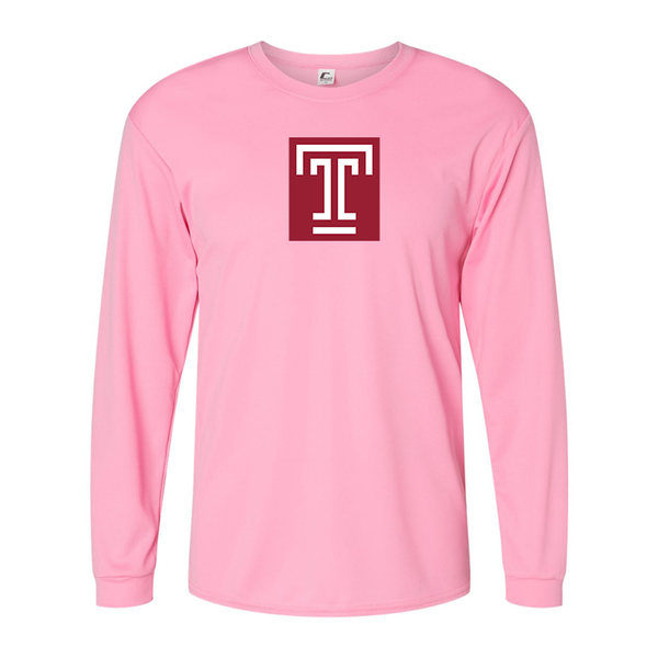 Men's Temple Owls Performance Long Sleeve T-Shirt
