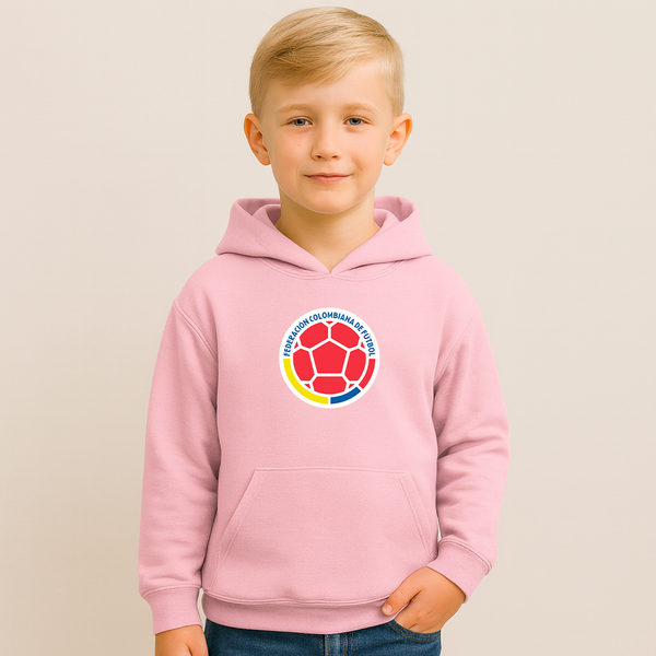 Youth Kids Colombia National Soccer Team Pullover Hoodie
