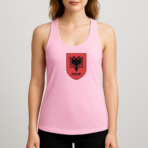 Women's Albania National Soccer Team Racerback Tank Top