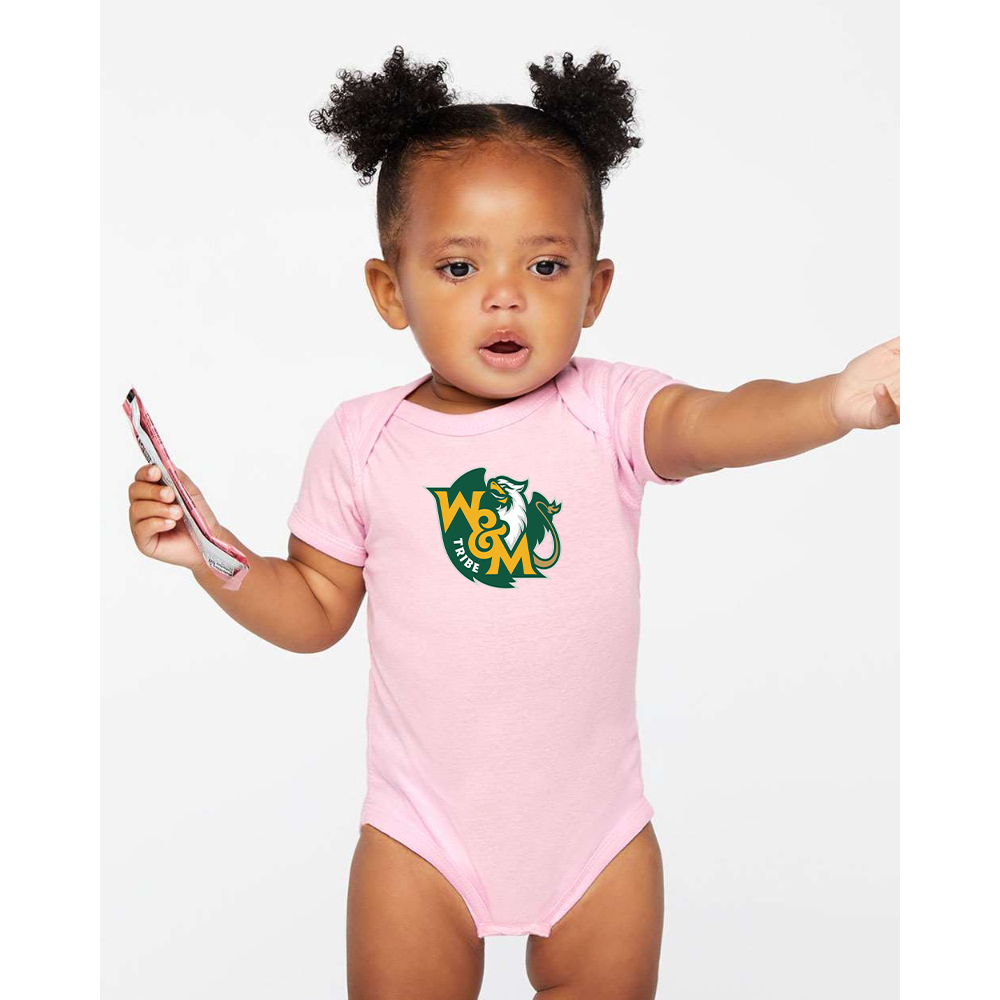 William and Mary Tribe  Baby Romper Onesie